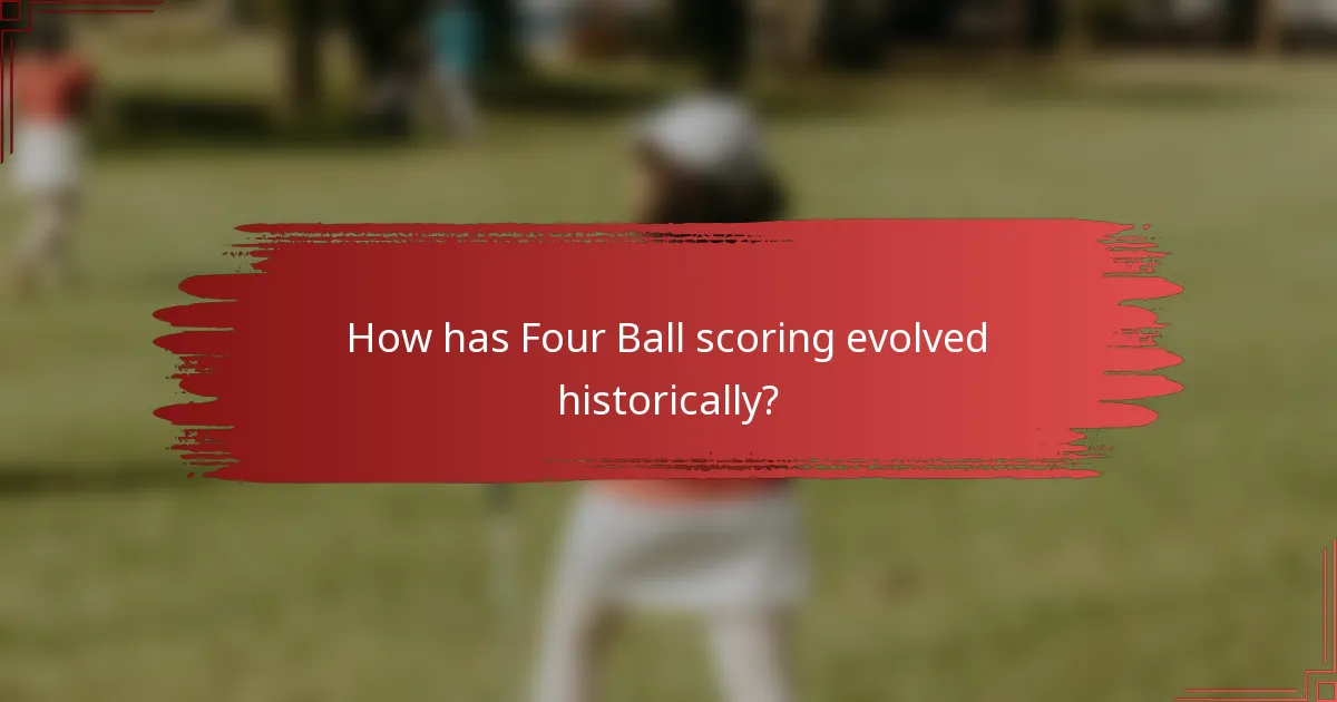 How has Four Ball scoring evolved historically?